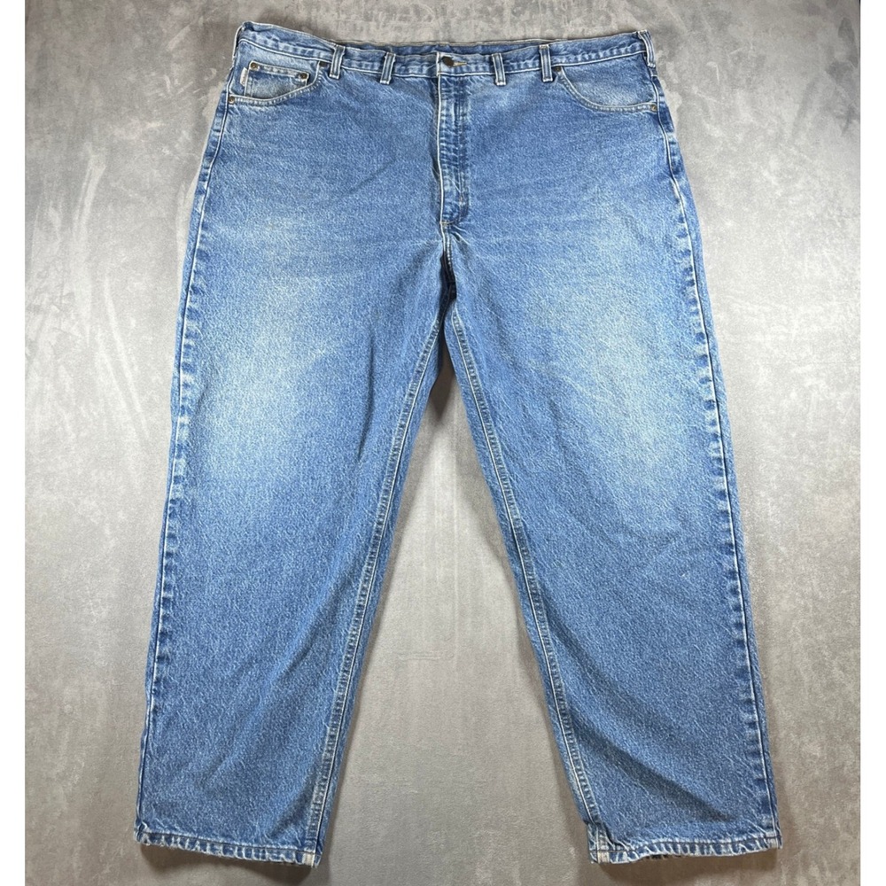 Carhartt Mens Relaxed Fit Denim Jeans Blue 48 x 30 17 DST Cotton Workwear